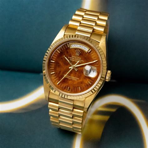 18238 rolex day date wood dial|Rolex 18238 price.